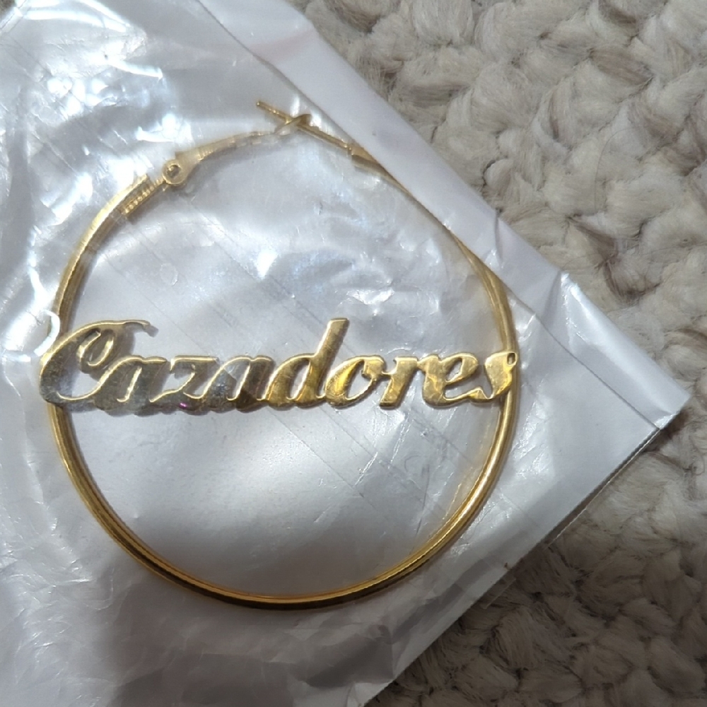 Gold Cazadores Hoop Earrings